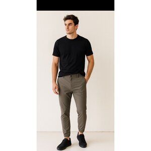 Cuts Men’s Pants Large Olive Green Slim Fit Performance Jogger Tapered Stretch